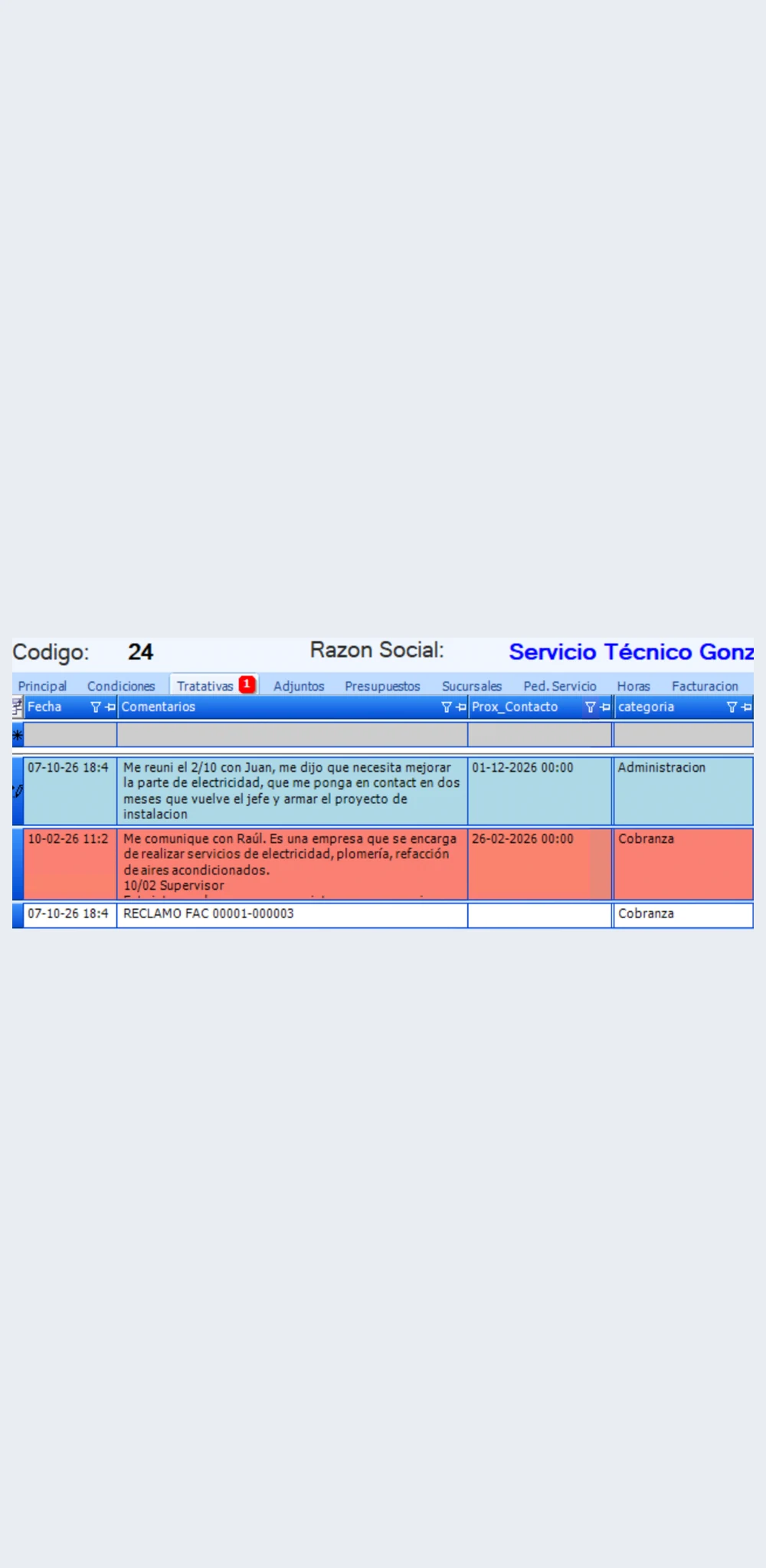 CRM Go en el celular: Seguimiento