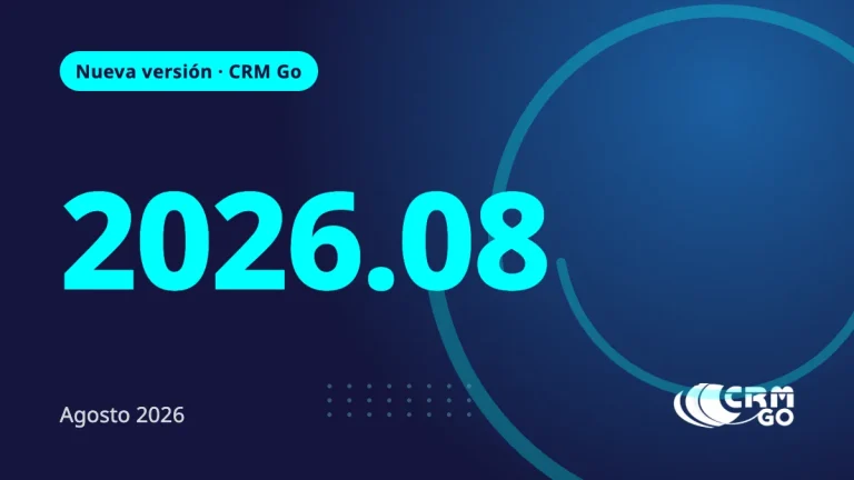 Portada de Nueva Versión CRM Go 2026.08