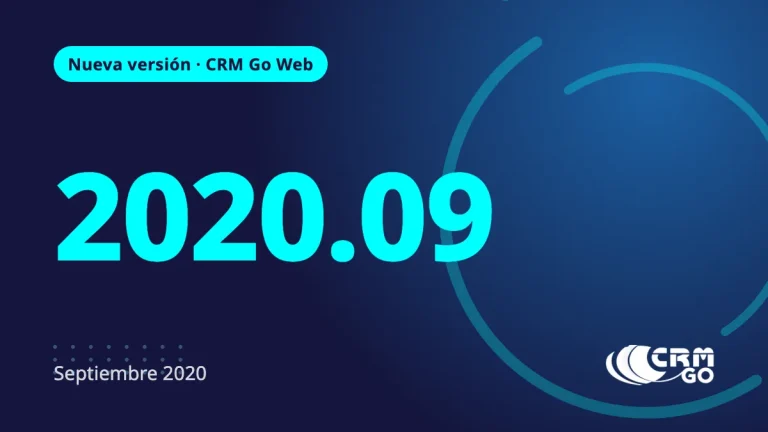 Nueva Versión CRM Go Web 2020.09